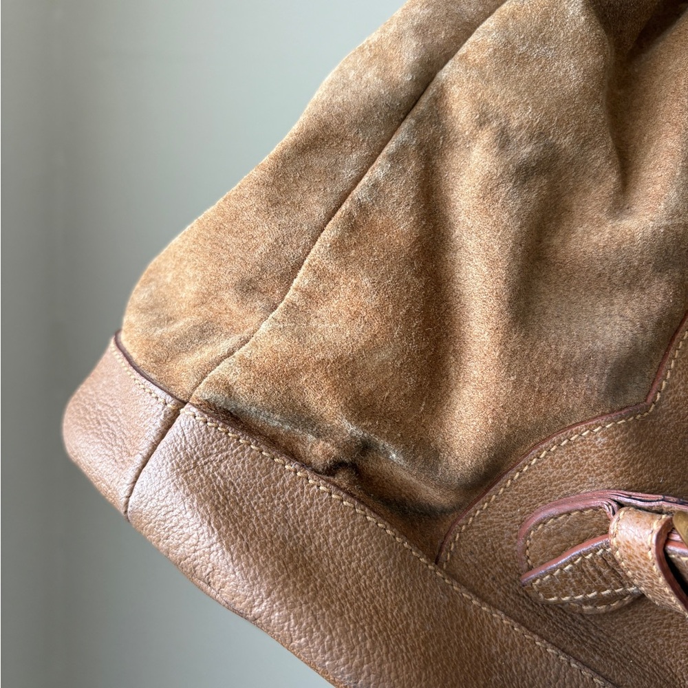 Gucci backpack suede leather, vintage - Picture 9 of 13